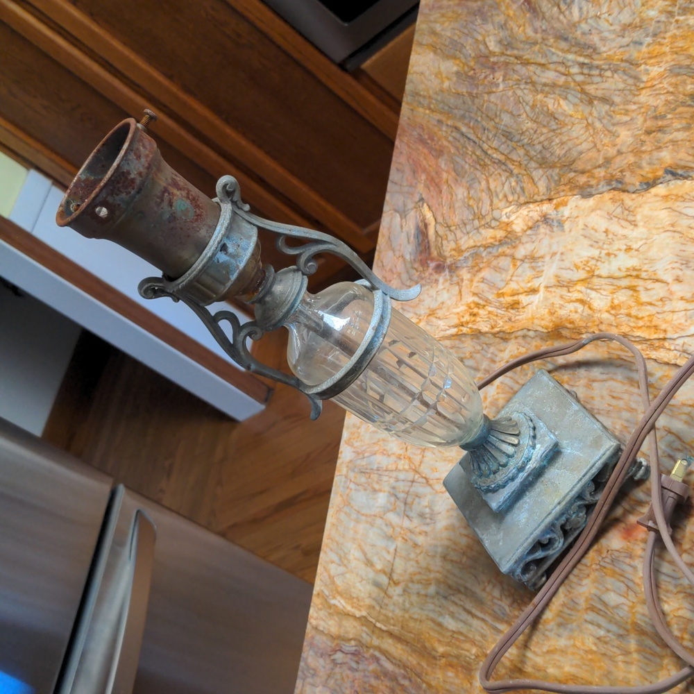 Vintage Crystal Brass lamp